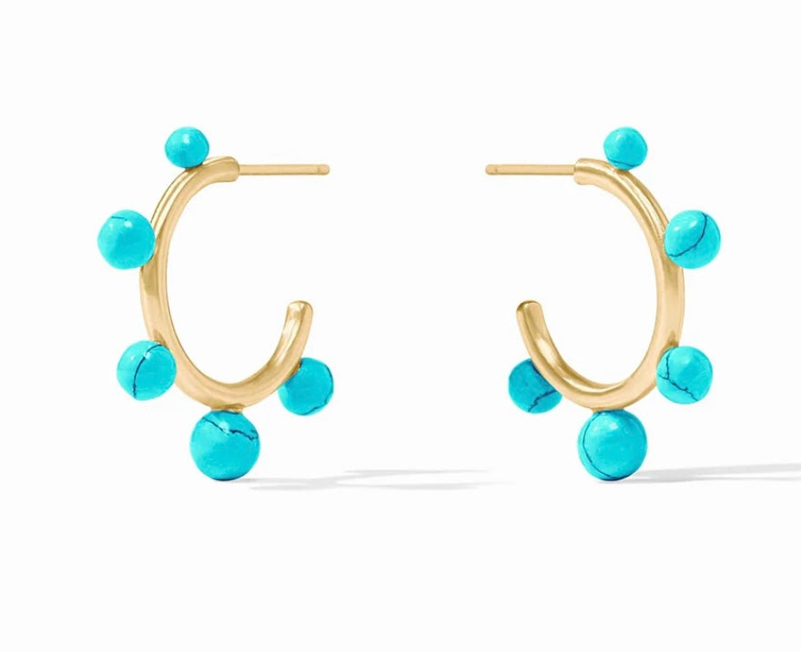 Hydra Stone Hoop Turquoise Blue