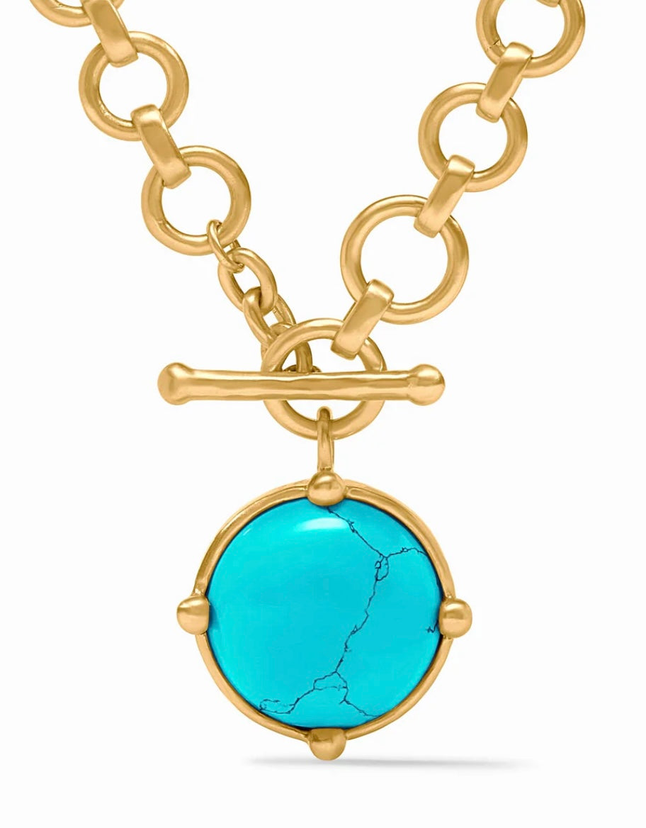 Honeybee Statement Necklace Turquoise Blue