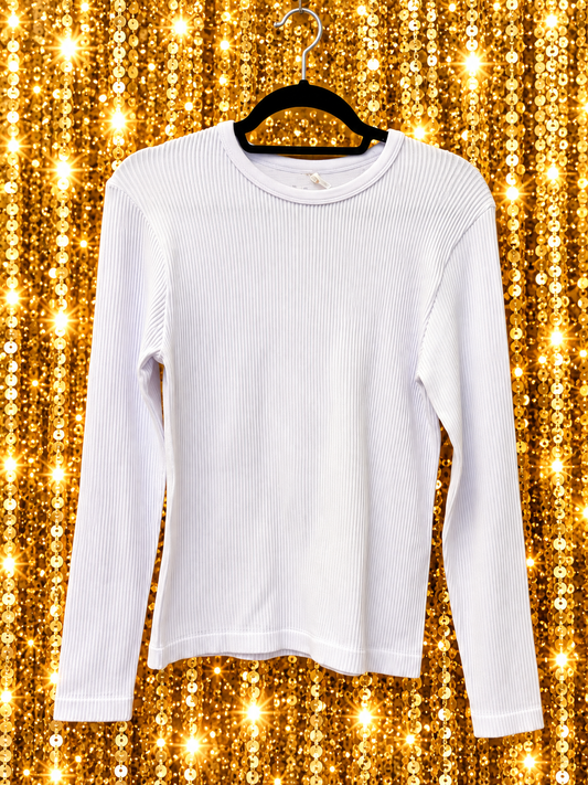 Ribbed white tee