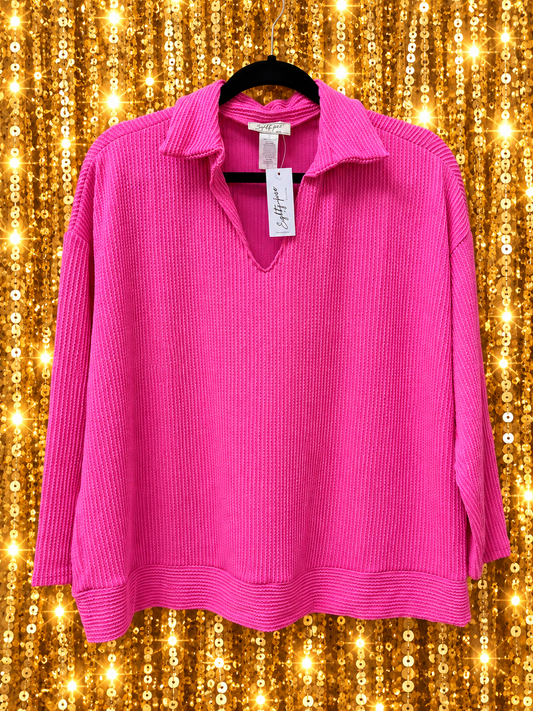 Collar Long sleeve top￼