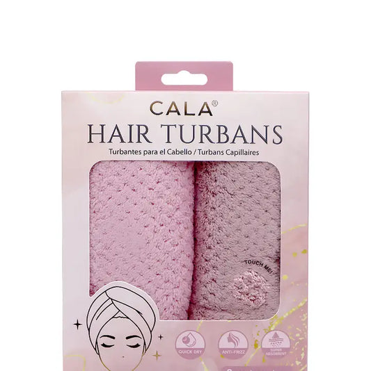 Pink Microfiber 2 Pcs Hair Turbans