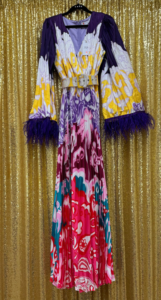 Feather Sleeve Dress