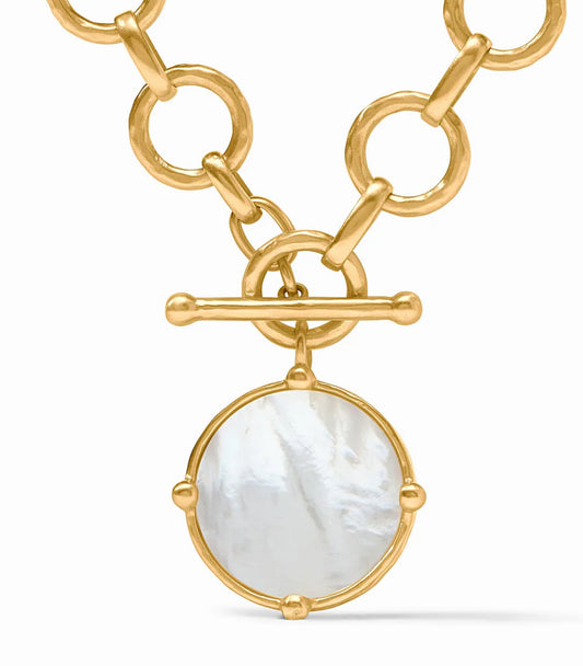 Julie Vos Honeybee Statement Necklace Mother Of Pearl
