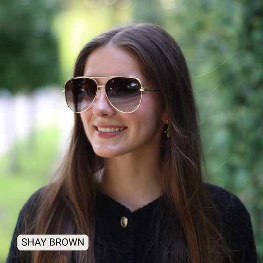 Shay - Women's Polarized Large Hair Friendly Aviator