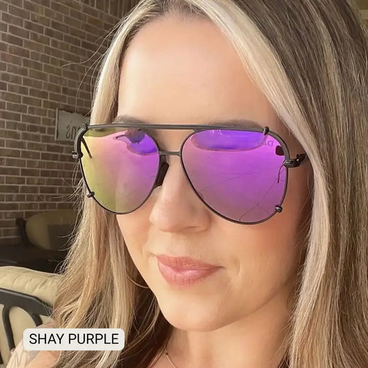 Shay - Women's Polarized Large Hair Friendly Aviator